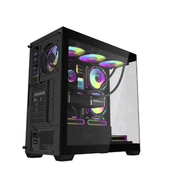 Darkflash DS900W ATX/M-ATX/ITX Gaming PC Case With 7 ARGB Fans included, 270° Panoramic