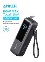 Anker 25000 mAh 25,000mAh Power Bank, 25,000mAh 165W Ultra-Fast Portable Charger for Dual Laptops, Fast Charging Battery Pack with Built-In and Retractable Cables, For iPhone 17/16 & More Series, Samsung, and More Black - Image 2